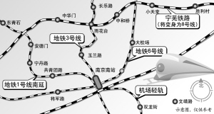 昨天,南京市规划局透露了计划:宁芜铁路(新)由南站站房北侧,绕城